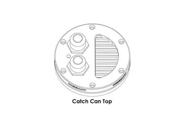 Vibrant Performance Universal Catch Can with Integrated Recessed Filter Top - Black