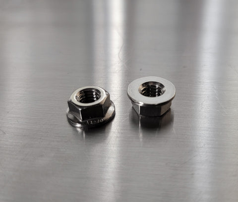 Metric Non-Serrated Flange nut - A2 Stainless steel